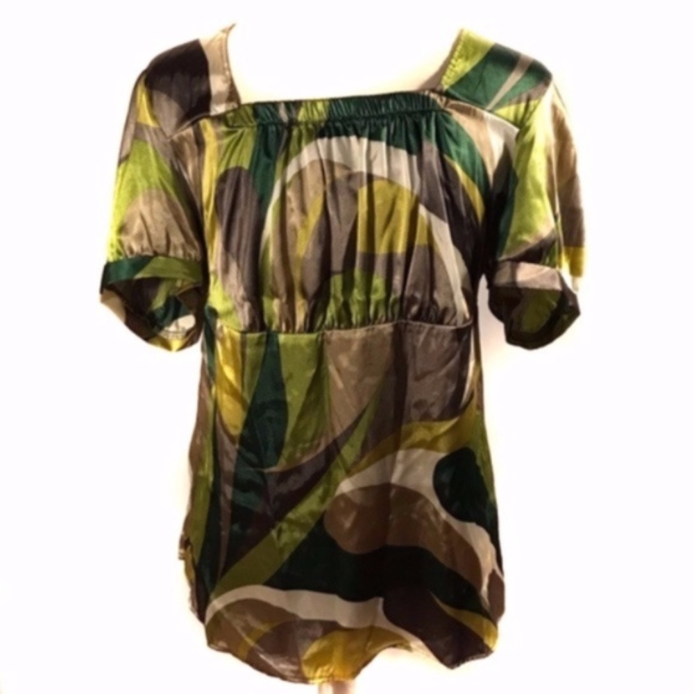 Plus Size Lane Bryant Green Babydoll Top